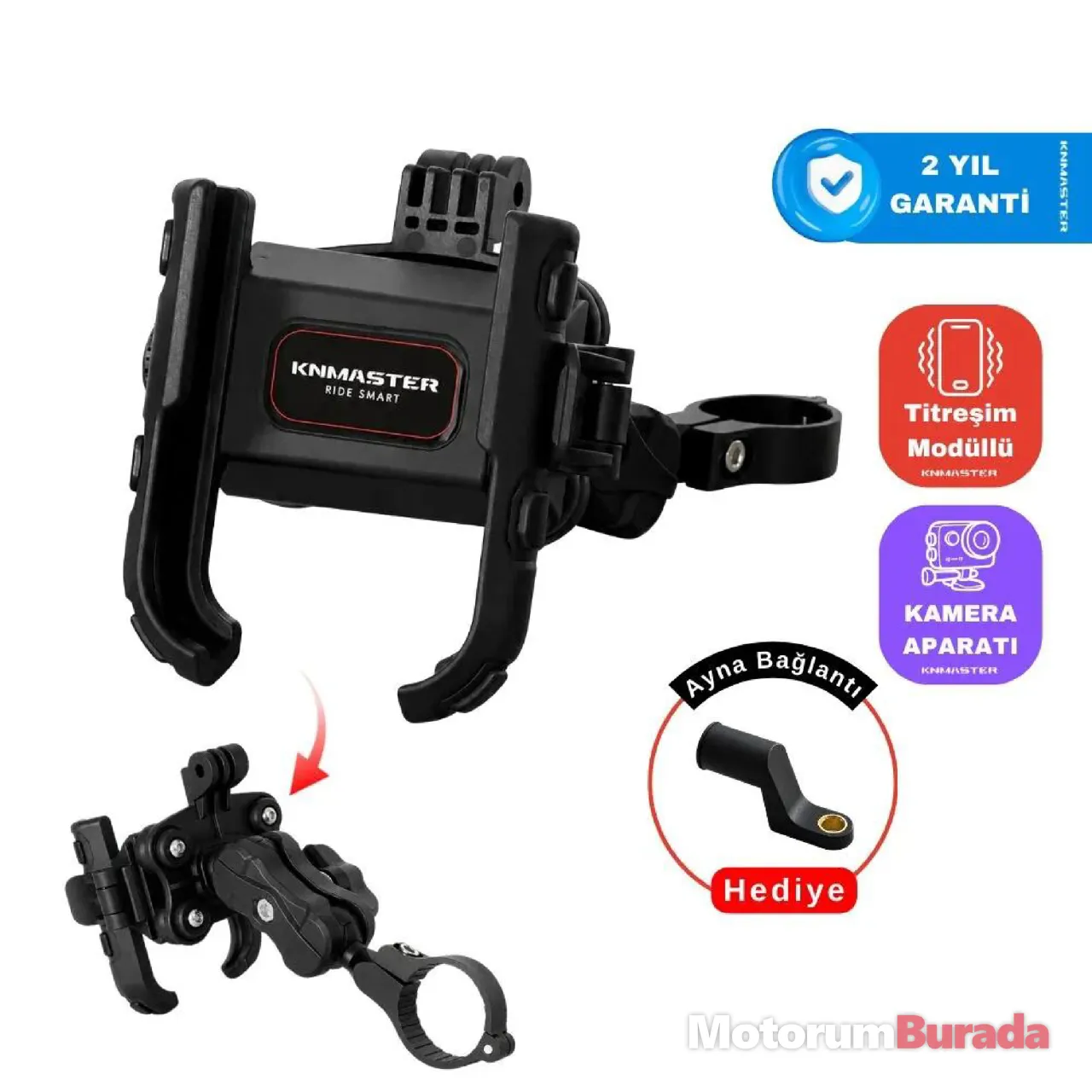 KNMASTER TT450 PRO TİTREŞİM ÖNLEYİCİLİ TELEFON TUTUCU