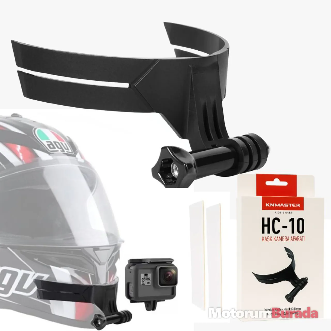 KNMASTER HC10 KASK ÇENE KAMERA TUTUCU